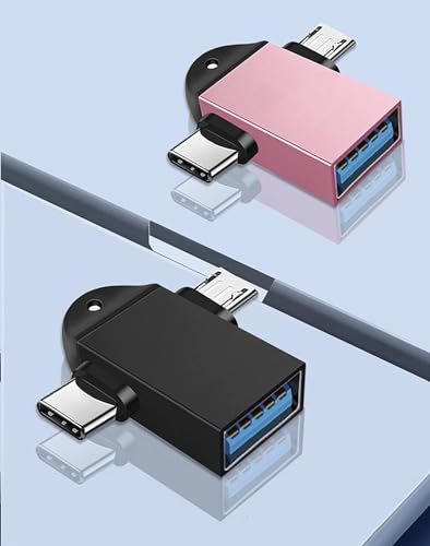 Image of 2 in 1 OTG Adapter, OTG Adapter Micro USB Type c, All in 1 Multi OTG Connector for Mobile OTG hub USB 3.0 High Speed Data Transfer Converter for Android (Pack of 2)