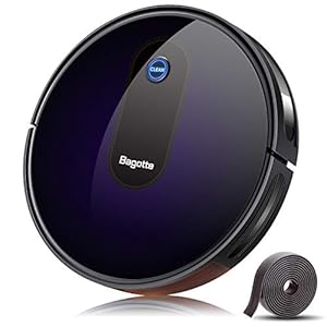 Bagotte BG600Max Saugroboter, 2000Pa Saugkraft, 6,9 cm Super schlank, Staubsauger Roboter mit Auto-Boost Tech…