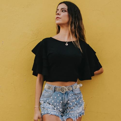 Snakeskin Belt Women Leather Belt Snakeskin Print Fashion Wide Waist Belt with Metal Buckle for Jeans Pants Women Girls Birthday2