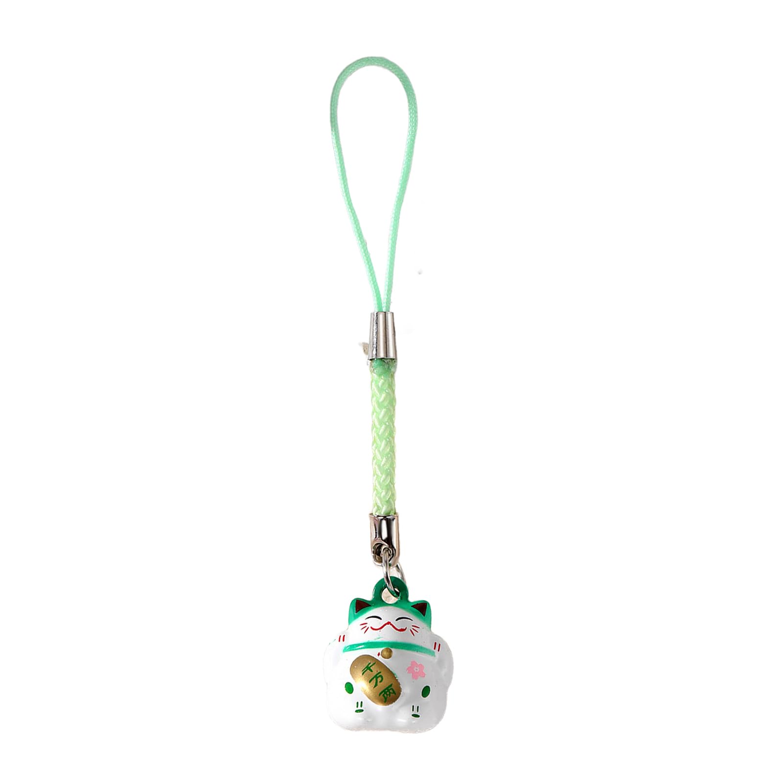 Yjcnelcr Key Chains for Ladies Lucky Cat Hanging Pendant Elegant Phone Charm With Peace Bells For Serenity Keyrings Keychain Bag Pendant Decoration Bag Charm Purse Charms Gifts for Women Girls