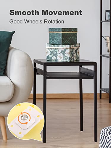 32 Pcs Self Adhesive Caster Wheels, 360 Degree Swivel Mini Adhesive Wheels, Stainless Steel Paste Type Universal Pulley, Anerpoey Rotation Sticky Pulley For Trash Can, Storage Box, Furniture #TOP3