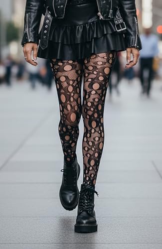 Image of ToBeInStyle Women's Large Mesh Fishnet Patterned Pantyhose Tights