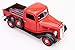 Motormax 1937 Ford Pick Up Truck, Red with Black 73233-1/24 Scale Diecast Model Car