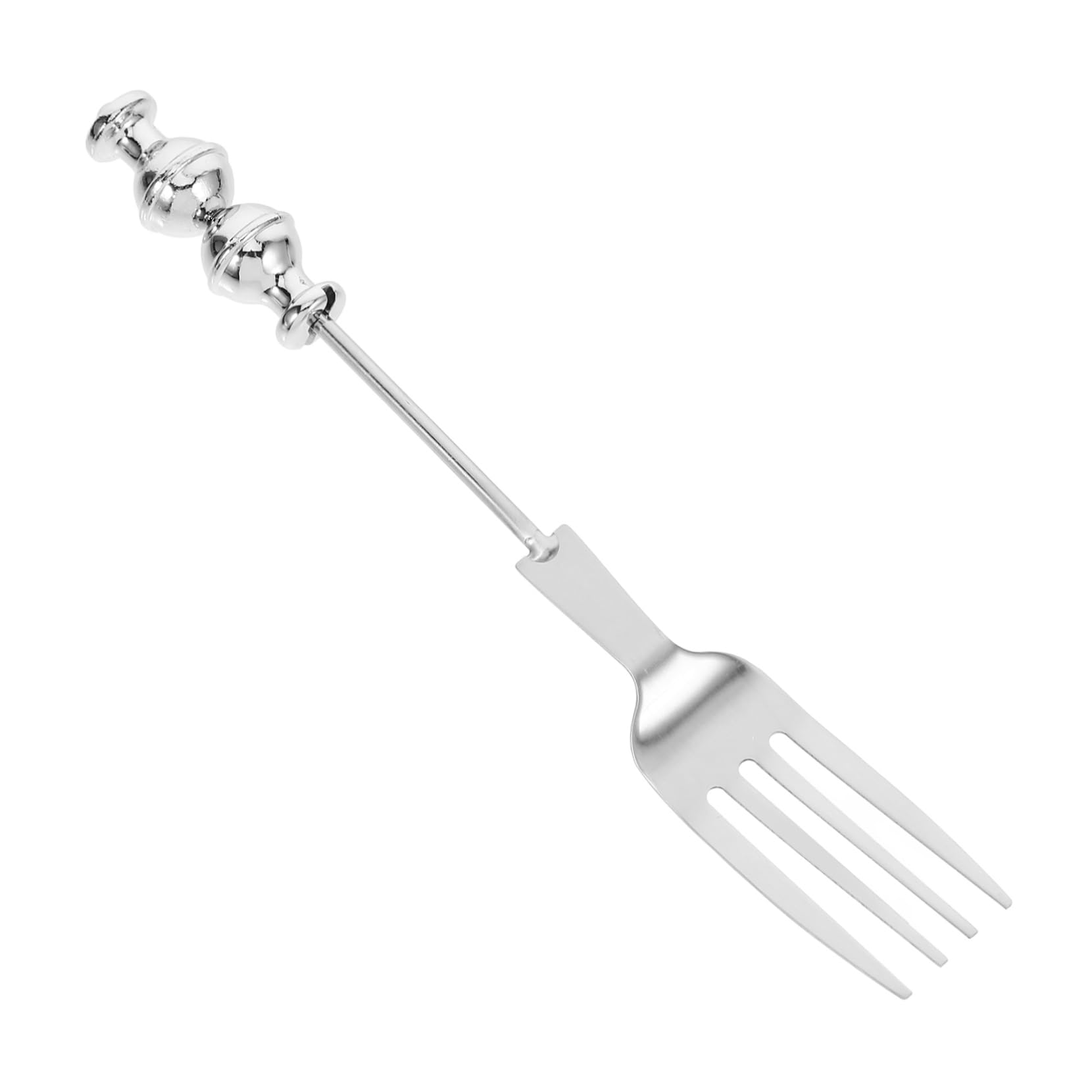 Veemoon Stainless Steel Beaded Fork Appetizer Dinner Forks for Everyday Tableware Stainless Steel Cutlery for Serving Meat Fruit and Desserts