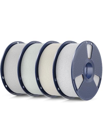 SUNLU 4KG Marble PLA Filament Bundle 1.75mm, Realistic Stone Veining & Matte Finish, 3D Printer Filament PLA Marble Texture, Ideal for Architectural Models and Decor, 1kg Spool, 4 Packs