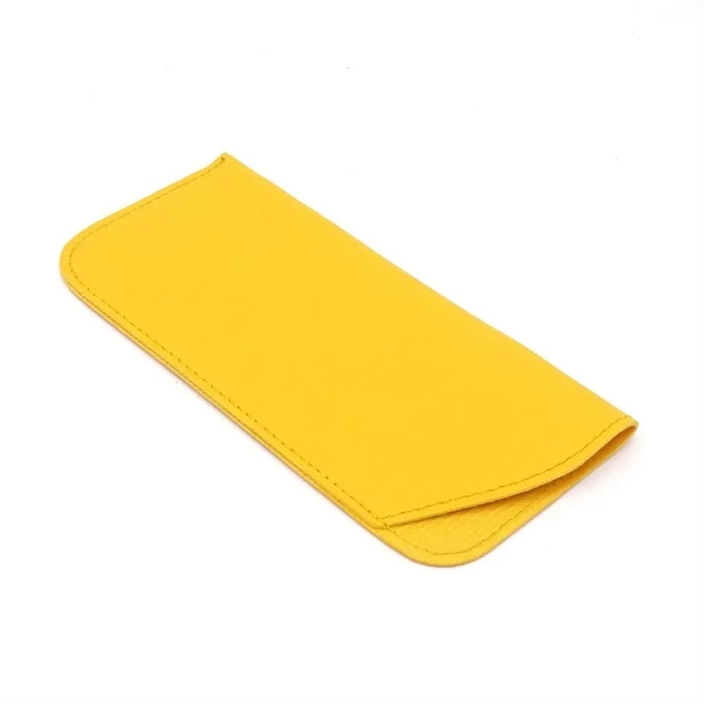 2/4/6/8 szt. damskie torby na okulary ze skóry PU ochronne etui na okulary przeciwsłoneczne etui do czytania etui ochronne na okulary akcesoria (żółty, 6 szt.), ŻÓŁTY, rozmiar uniwersalny