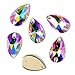 Teardrop Sew-On Rhinestones – Glass Crystal Stones for Sewing, Embroidery, DIY Projects, Wedding Dress, and Clothes Accessories - (Color: Light Smoked Topaz/Size: 11X18Mm 20Pcs)