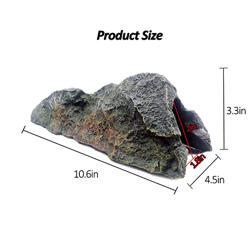 Bnosdm Reptile Hides Large Rock Aquarium Habitat Decor Rock Terrarium Habitat Decor Ornament Shelter For Snake Geckos Lizards Bearded Dragon Turtle Frogs Spiders Amphibians #TOP2