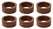 Handmade Wood Napkin Ring Set with 6 Napkin Rings (Set of 6, Wood)