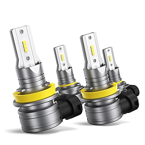 HONCS 9005 H11 LED Headlight Bulbs High Low Beam Combo, 300% Brighter HB3 High Beam H8 Low Beam Conversion Kits, 6500K Cool White, IP67 Waterproof