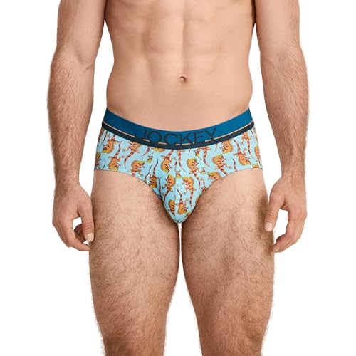 Jockey Men's Underwear True Style Brief - 3 Pack, Iguanas/Colorado Dawn/Diamond Strands, M2