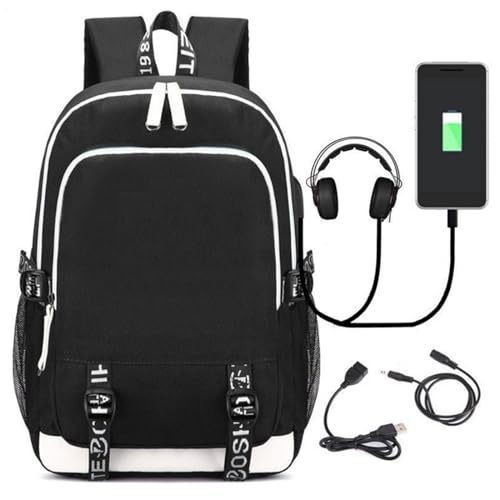 Anime Wind Breaker Backpack Rucksack Daypack Laptop Bag Schoolbag School Bag with USB port 12