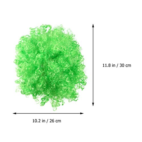Amosfun Perucas para o Dia de São Patrício 2 peças de Perucas Afro Verde para Mulheres Homens Cospla