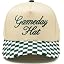 Gameday Hat - Checker Print - Green/Beige
