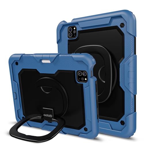 Image of GRIPP Terra 3 Layers Protection Case for iPad Pro 11 inch (3rd /4th Generation, 2021 /2022), iPad Air 10.9 inch (4th /5th Gen, 2020 /2022), iPad Air 11 inch (M2 /M3 /M4, 2024 /2025 /2026), Kickstand - Blue