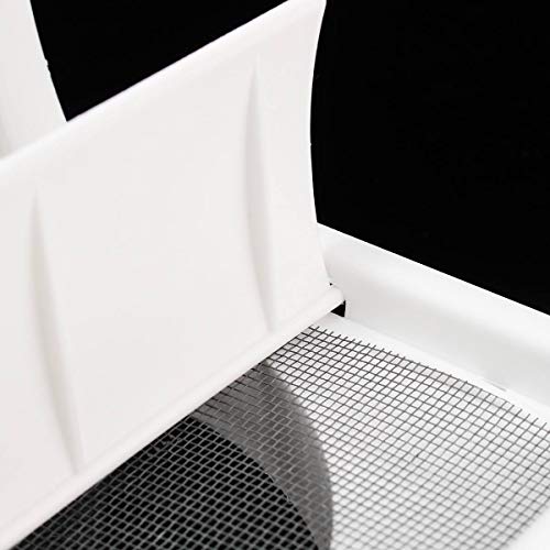 Rejilla de ventilación plástica blanca para pared, cubierta 200x200x40mm para conductos, calefacción y ventilación miniatura 6