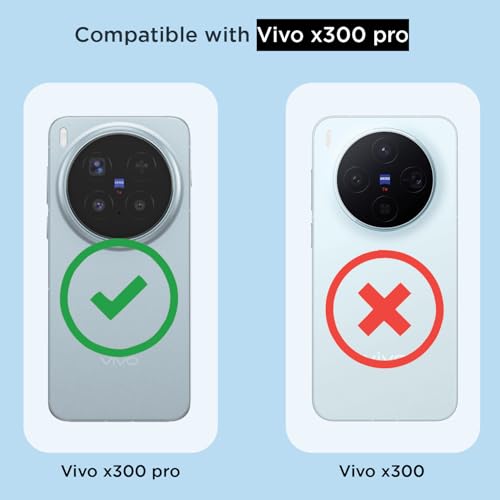 Image of Amazon Basics Back Cover for Vivo X300 Pro 5G PC + TPU Clear Transparent Raised Edges Shockproof Protective Phone Bumper Case (Transparent)