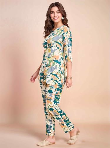 Image of RICHIK Women's Co-ord Set|Kurta Set for Women|Printed Kurta with Pant|Co-ord Set