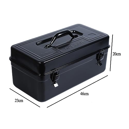 Mallette de rangement pour outils à 2 niveaux avec double boucle