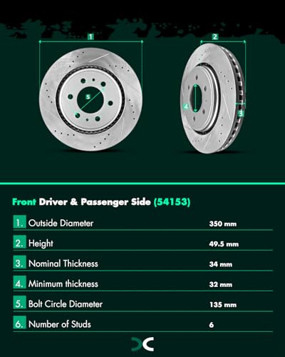 Image of SCITOO Front 13.78 inch Rear 13.7 inch Brake Pads and Rotors Kits Brakes Kit | 54153;54186;D1414-8528;D1602-8816 Fit For Ford F-150 2012 2013 2014 2015 2016 2017