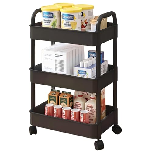 ��/�� �I�[�v�� �V�F���t �䏊���[ �H�ޒu�� ���i�̎��o�����e�ՁA�f�X�N�T�C�h���b�N �����܎��[ �ꏊ�����Ȃ��A3�i�E4�i ��e�� �䏊 �L�b�`�����b�N �H�i �������I �����A�ړ��� ���ޒI ����/�G�ݎ��[ 360°��]�A�g��/�����ȒP(Black,