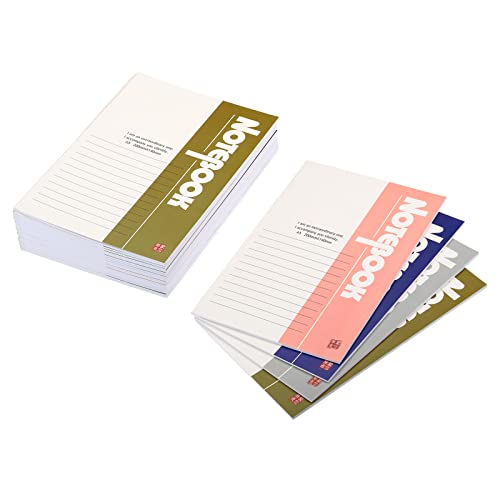 PATIKIL Kompositions-Notizbücher A5, 20 Stück, breit liniert, liniert, 18 Blatt, 55 g/m², für Klassenzimmer, Zuhause, Büro, verschiedene Farben Cover