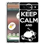 Beaucov Pixel 7 Case, Keep Calm Sleeping Cat Drop Protection Shockproof Case TPU Full Body Protective Scratch-Resistant Cover for Google Pixel 7