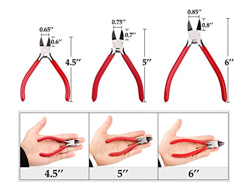 Whizzotech Wire Cutter Diagonal Cutting Pliers Micro Flush Cut Side Cutters, 6 Inch #TOP1