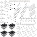 EX ELECTRONIX EXPRESS 80 Piece Pegboard Hooks & Holders Set - Includes Straight, Curved, & Angled Hook + Ring, Prong, & Plier Holder + Bins & Peg Locks for 1/8