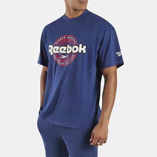 T-Shirt Homme Reebok World haut sport décontracté manches courtes en coton
