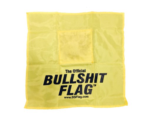 BSIndustries Original Censored BSFlag - Yellow BSFlag Fun at The Office and at Home and Use for Political Strike Message - Pack of 1