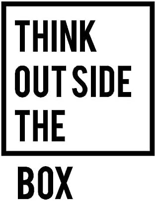 Inspirational Motivational Office Decoration Think Outside The Box Quotes Wall Decal Art Decor Home Wall Decor Stickers D706 Black