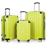 HAUPTSTADTKOFFER - Spree - Juego de 3 Maletas rígidas, Trolley expandible, Equipaje de Viaje, 4 Ruedas Dobles, TSA, (S,M y L), Helecho
