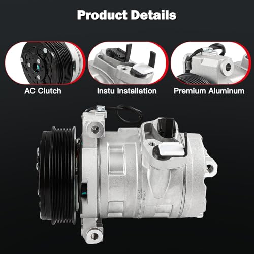 Image of cciyu AC Compressor with Clutch for Car for Jeep Wrangler 3.8L 2007-2011