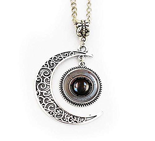 Preisvergleich Produktbild Anhänger Alte Kameralinse Mond Anhänger Fotografen Geschenk inklusive Kette