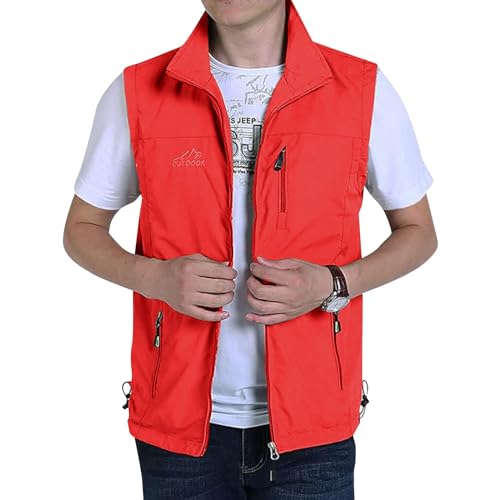 Chaleco de pesca cómodo con cuello alto que alivia el peso de accesorios 3