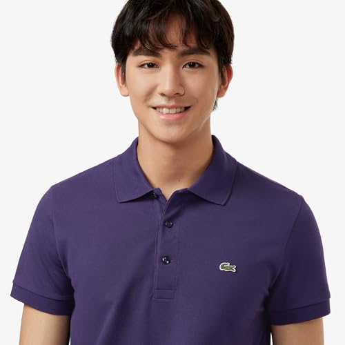 Image of Lacoste Men's Slim Fit Stretch Petit Pique Cotton Blend Polo Shirt