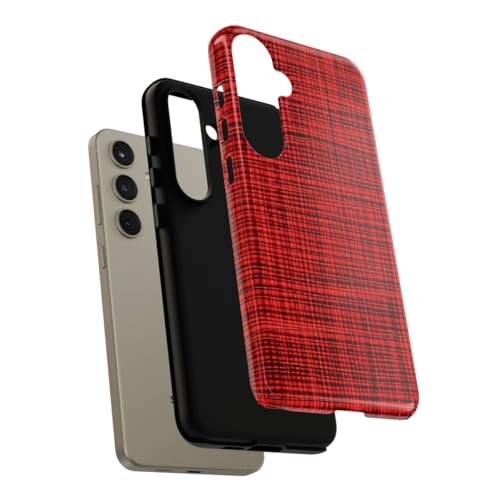 Coque résistante brillante Samsung S24 Plus motif écossais rouge - 4
