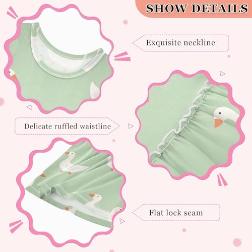 ALAZA Cute Geese Funny Girls Dress Sleeveless Dresses Toddler Casual Dress Summer Sundress 2-8 Years3