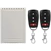 Ciglow 4-Way Remote Control Switch 12V 4-Way Remote Control Switch Relay 433Mhz RF Remote Control Switch Transmitter Replacement with 2 * Remote Controllerss
