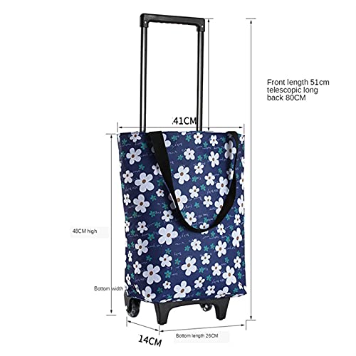 Carrinhos De Compras Carrinho Dobrável Sacos De Compras Dobráveis Com Rodas Tecido Oxford À Prova D