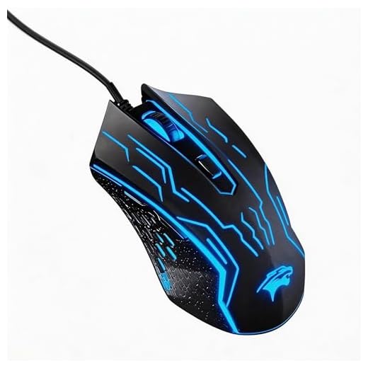 【 Plug and Play & Button Mute - 55 Inch Cable 】 2026 Professional Gaming Wired Mouse, Switchable Lighting, Adjustable DPI in Four Levels, Anti Slip Scroll Wheel, Ergonomic Gaming Laptop Optical Mouse