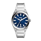 Fossil Men's Everett Quartz Stainless Steel Three-Hand Watch, Color: Silver (Model: FS5822)