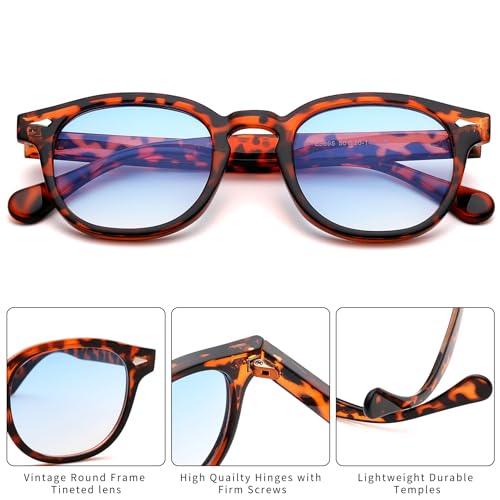 Vintage Retro Round Tinted Sunglasses For Men Women Fashion Colored Sun Glasses3