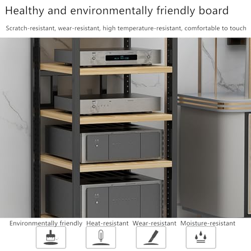 Mueble para rack con estantes ajustables para equipos de audio HiFi 7