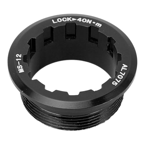 フライホイールロックカバー - 12速M7100 M6100 M8100用のアルミニウム合金フライホイールリングカバー (黒)