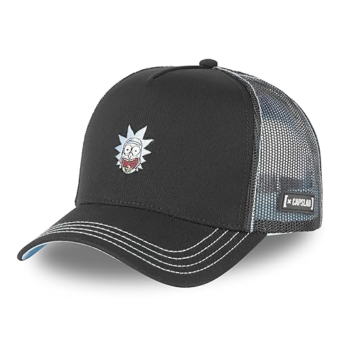 Capslab Rick Black Blue Rick and Morty Trucker Cap - One-Size