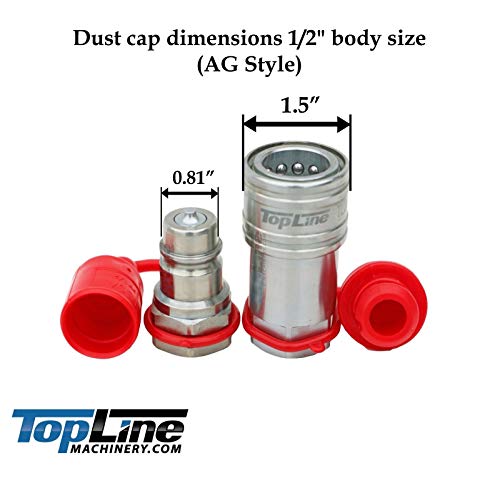 Image of 1 /2 inch Dust cap set for AG Style Body Hydraulic Quick Coupler
