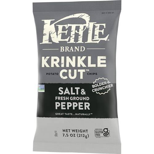 Image of Kettle Brand Krinkle Cut Salt & Fresh Ground Pepper Potato Chips, 7.5 Oz