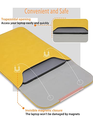 HYZUO 13.3-14 Inch Laptop Sleeve Compatible with MacBook Pro 14 M4/M3/M2/M1 Max A2992 2025-2021, MacBook Air 13 - Image 4